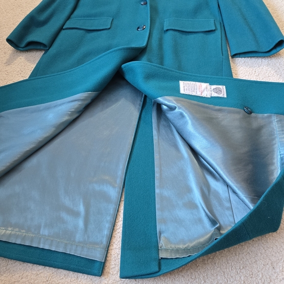 Vintage London Fog Pure Virgin Wool Long Coat – Size 12 Medium Large - Picture 5 of 13